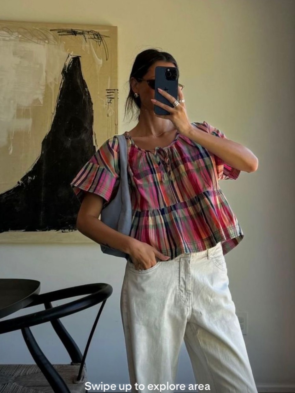 ISO Pilcro Multicolor Plaid Tavi top